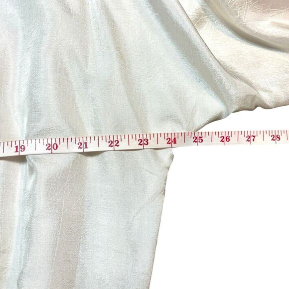 Vintage Adolfo 80s Windbreaker Top White Lipstick Perfume Embroidered Small - Picture 12 of 15